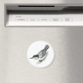 White Breastch Nuthatch Magnet (In Situ (Geschirrspüler))