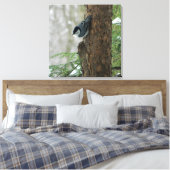 White Breasted Nuthatch (Forest) Canvas Print Leinwanddruck (Insitu (Schlafzimmer))