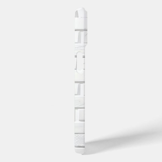 White Brick Texture iPhone Case Minimal Look (Rückseite / Rechts)