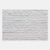White Brick Wall Background Geschenkpapier Set (Vorderseite 3)