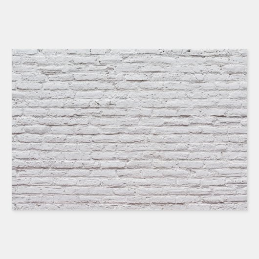 White Brick Wall Background Geschenkpapier Set (Vorderseite 2)