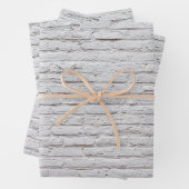 White Brick Wall Background Geschenkpapier Set (Beispiel)