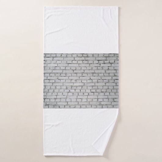 WHITE BRICK WALL BADEHANDTUCH (Badehandtuch)