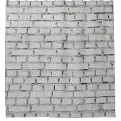 WHITE BRICK WALL DUSCHVORHANG (Vorderseite)