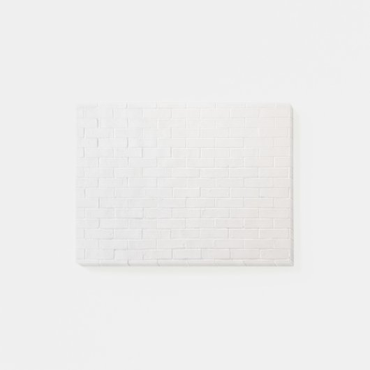 White Brick Wall Gray Bricks Textur Grunge Post-it Klebezettel (Vorderseite)