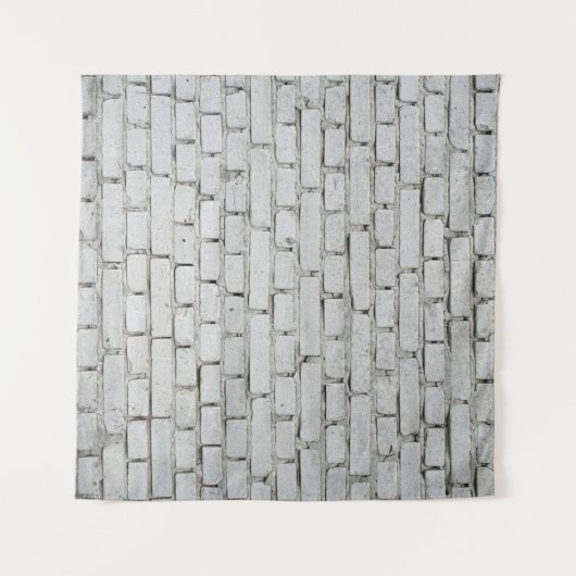 WHITE BRICK WALL WANDTEPPICH (Vorderseite (Horizontal))