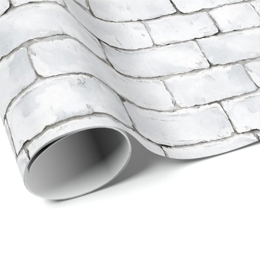 White Bricks Geschenkpapier (Rolleneckpunkt)