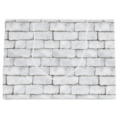 White Bricks Große Geschenktüte (Vorderseite)