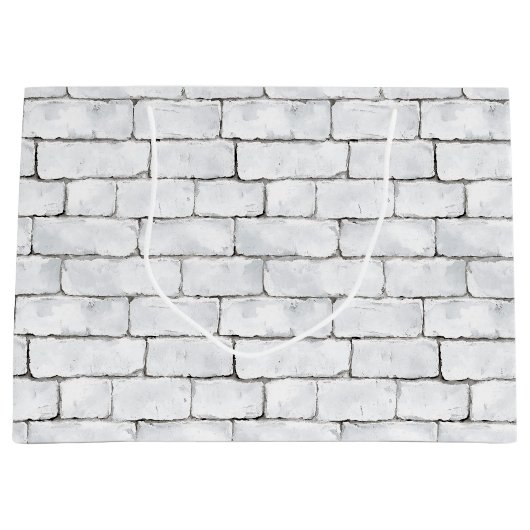 White Bricks Große Geschenktüte (Vorderseite)