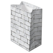 White Bricks Mittlere Geschenktüte (Rückseite Schrägansicht)