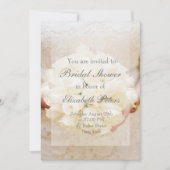 White Bridal Wedding Blume Bouquet Brautparty Einladung (Vorderseite)