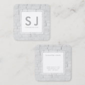 White Bridge Simple Modern Interior Designer Quadratische Visitenkarte (Vorne/Hinten)