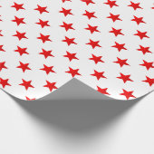 White Bright Red Stars Geschenkpapier (Ecke)