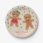 White Broad Gender Reveal Paper Plate Pappteller (Vorderseite)