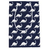 White Brontosaurus Dinosaurier Print Mittlere Geschenktüte