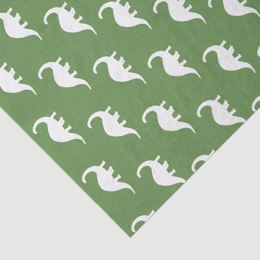 White Brontosaurus Dinosaurier Print Seidenpapier (Ausschnitt)