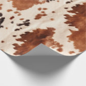 White Brown Cowhid Geschenkpapier (Ecke)
