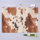 White Brown Cowhid Seidenpapier (Handwerk)