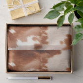 White Brown Cowhid Seidenpapier (Geschenk)