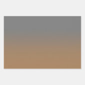 White Brown Grau und Light Brown Ombre Mix Geschenkpapier Set (Vorderseite 3)