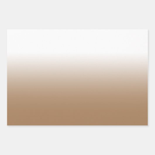 White Brown Grau und Light Brown Ombre Mix Geschenkpapier Set (Vorderseite)