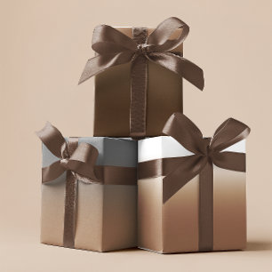 White Brown Grau und Light Brown Ombre Mix Geschenkpapier Set