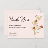 White Brown Modern Vielen Dank für Ihre Bestellkar Dankeskarte (Vorne/Hinten)