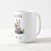 White Brown Niedlich Panda Liebe Mama Tasse (VorderseiteRechts)