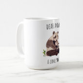 White Brown Niedlich Panda Liebe Mama Tasse (Vorderseite Links)