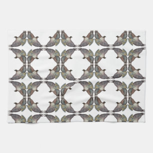 White Brown Red Shouldred Hawk Küchentuch