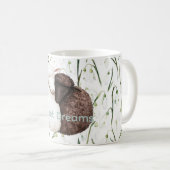 White Brown Sheep Flowers  Kaffeetasse (VorderseiteRechts)
