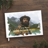 White Brush Schlaganfall Foto in Love Memory Memor Gästebuch