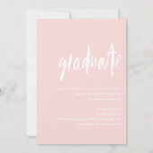 White Brush Typografy 2024 Foto Abschluss Einladung (Rückseite)