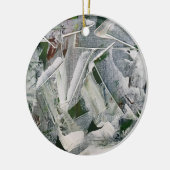 White Brushstrokes-Hand Painted Rustic Wabi Sabi Keramik Ornament (Links)