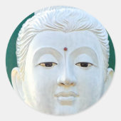 White Buddha Sticker (Vorderseite)