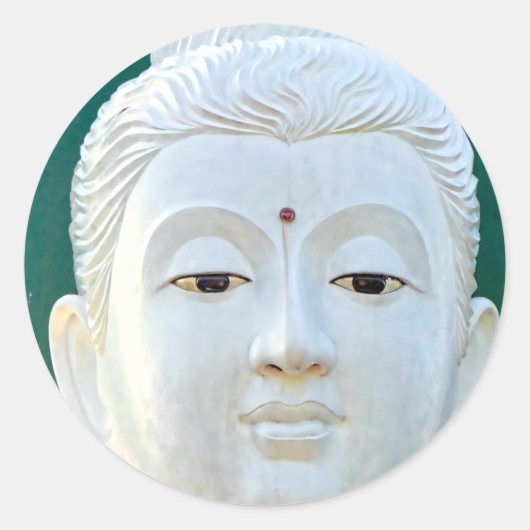White Buddha Sticker (Vorderseite)
