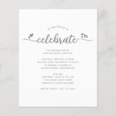 White Budget Abschluss 4 Foto Graue Schrift Einlad (Rückseite)