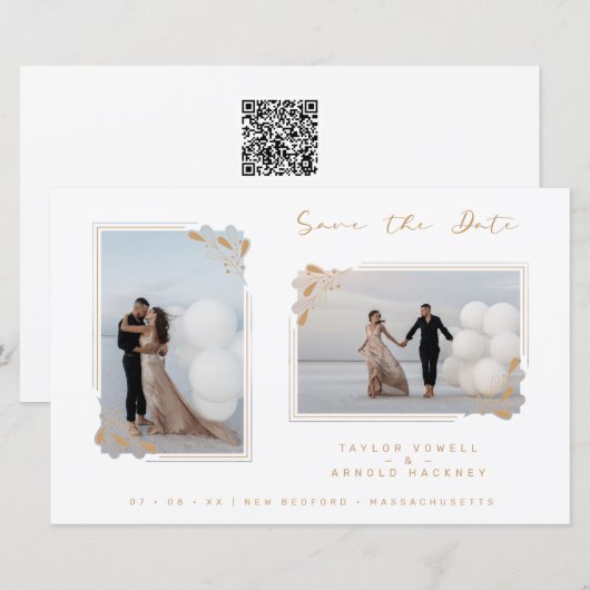 White Budget Fancy Minimalist Branches 2 Photos (Vorne/Hinten)