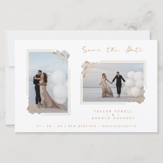 White Budget Fancy Minimalist Branches 2 Photos (Vorderseite)