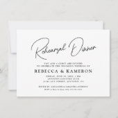 White Budget Script Probe Dinner Einladung (Vorderseite)