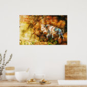 White Buffalo Cliff Art Poster (Küche)