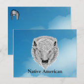 White Buffalo Head Postcard Postkarte (Vorne/Hinten)