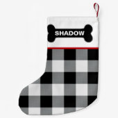 White Buffalo Karo Dog Knochen Rustikaler Individu Kleiner Weihnachtsstrumpf (Rückseite)