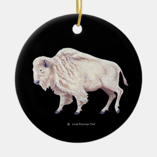 White Buffalo Keramikornament (Vorne)
