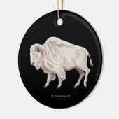 White Buffalo Keramikornament (Links)