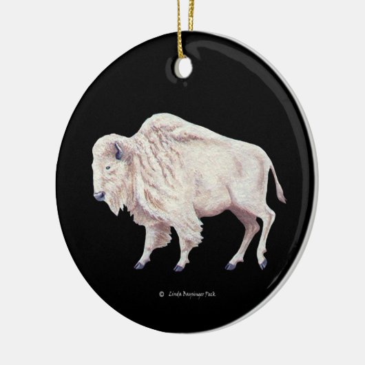 White Buffalo Keramikornament (Links)