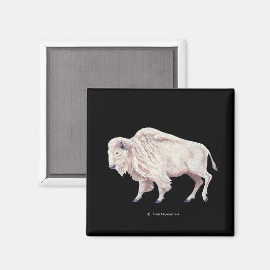 White Buffalo Magnet (Vorderseite/Rückseite)