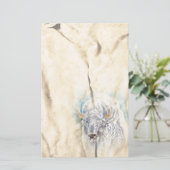 White Buffalo Native American Stationery Briefpapier (Stehend Vorderseite)