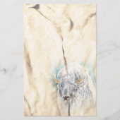 White Buffalo Native American Stationery Briefpapier (Vorderseite)