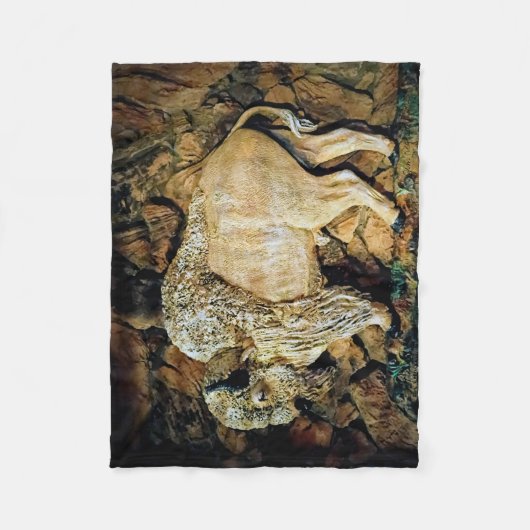 "White Buffalo" original art Fleecedecke (Vorderseite)